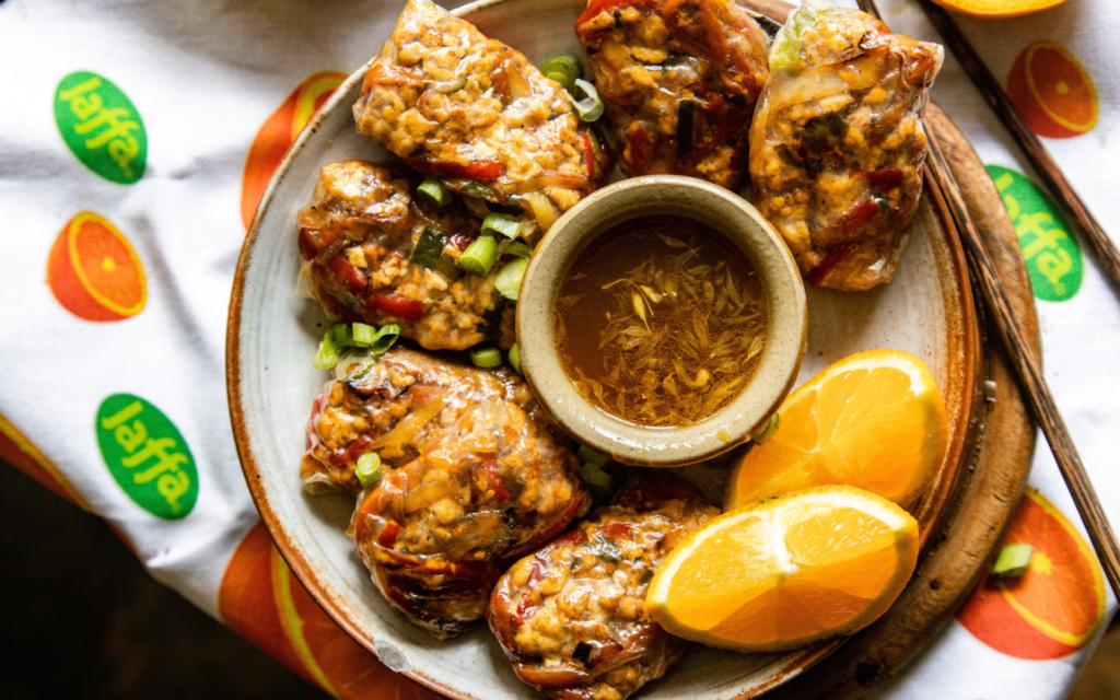 Jaffa Orange Dip and Easy Tofu Rice Paper Dumplings | Jaffa Fruit